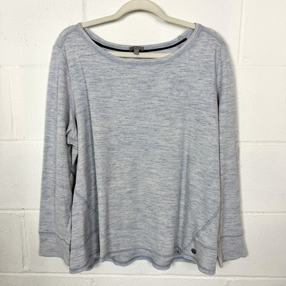 Talbots Tops - T by Talbots Thermal Top Blue Long Sleeve‎ Casual Weekend Cozy Athleisure 2X